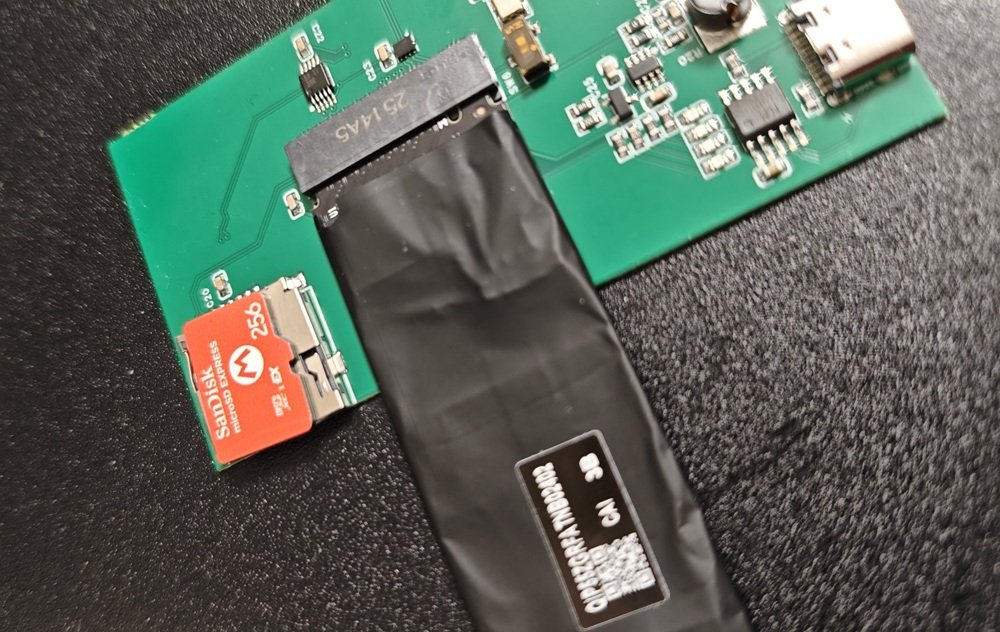 Modder cria adaptador que faz o Switch 2 aceitar SSD M.2 pelo slot para microSD