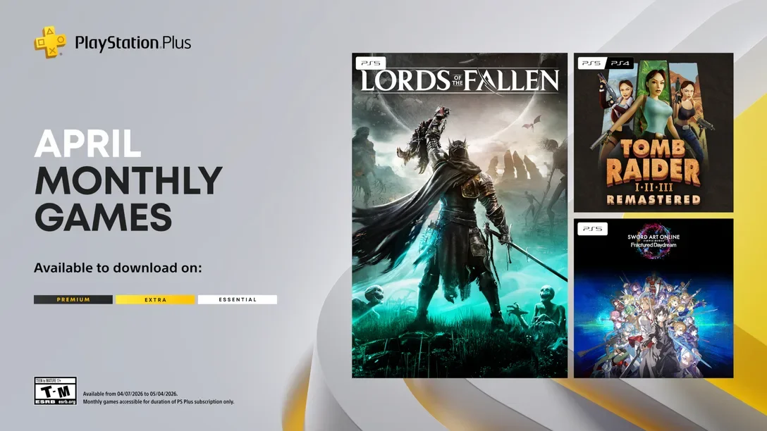 PS Plus de abril: 3 jogos com Lords of the Fallen, Tomb Raider e mais; saiba quando resgatar